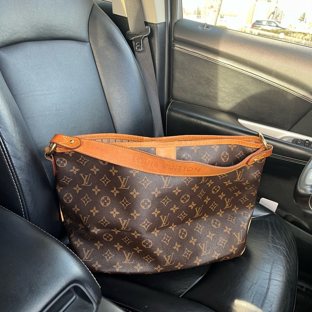 Louis Vuitton Brown and Tan Shoulder Bag